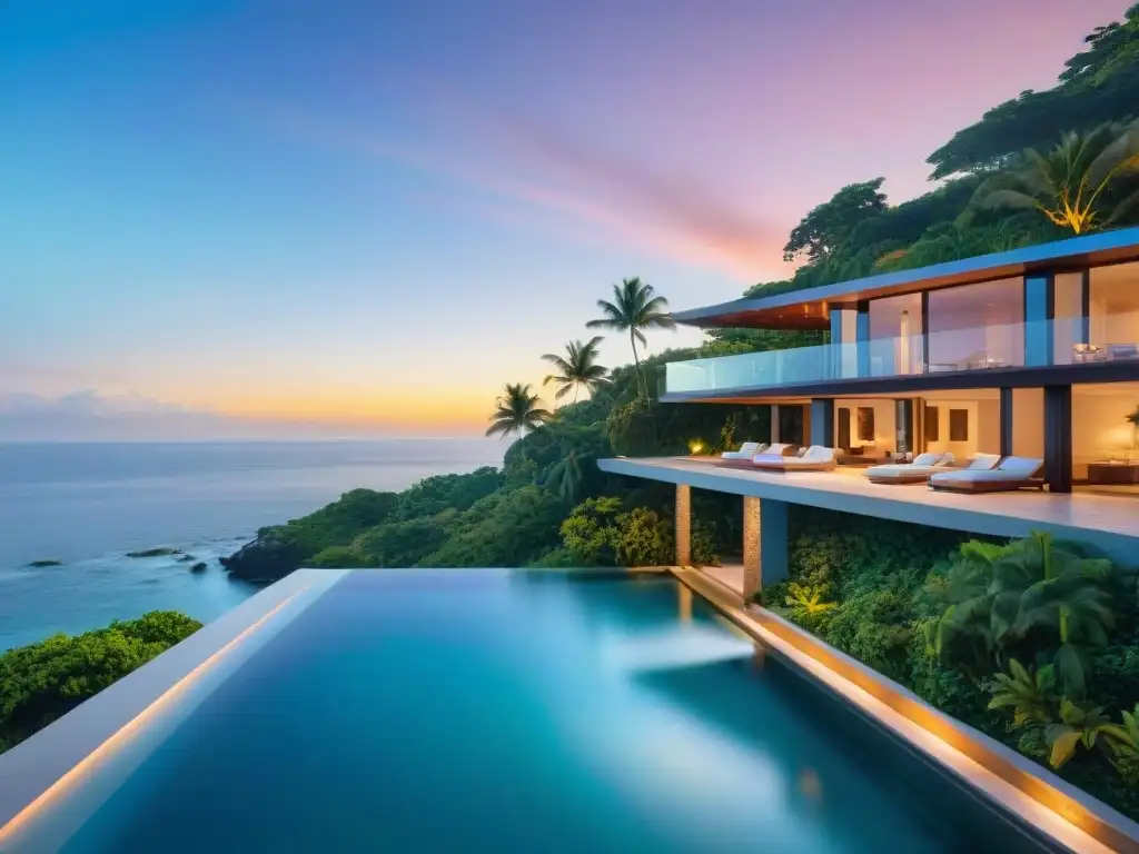 Exclusiva propiedad costera: lujo y privacidad frente al mar Propiedad costera privada exclusiva con vista al mar y diseño moderno, piscina infinita y playa privada