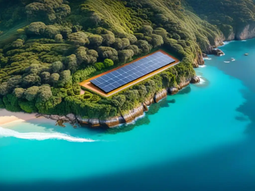Una propiedad ecológica se integra armoniosamente en un paisaje costero, reflejando el EcoDiseño en propiedades costeras del mundo