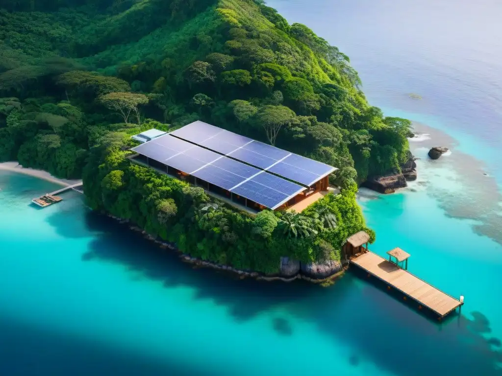 Propiedad sostenible en isla tropical: diseño ecoamigable Propiedad sostenible en isla tropical con estrategias sostenibilidad propiedades islas