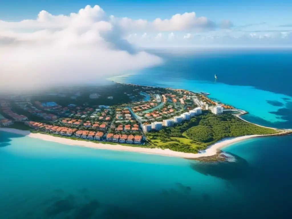 Inversiones inmobiliarias costeras: propiedades de lujo y skyline vibrante Inversión en propiedades costeras extranjeras: lujosas residencias junto al mar y skyline urbano