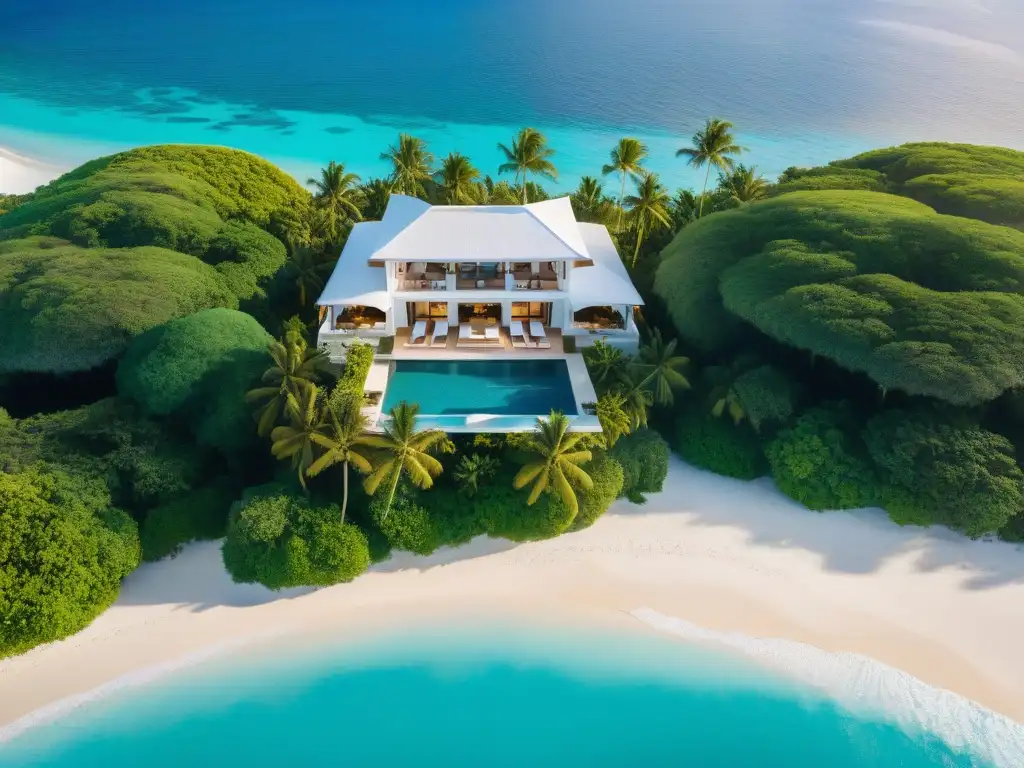 Residencia de lujo frente al mar: atardecer dorado en paraíso tropical Propiedades costeras de lujo exclusivas: Exuberante villa con vista al mar y piscina infinita al atardecer
