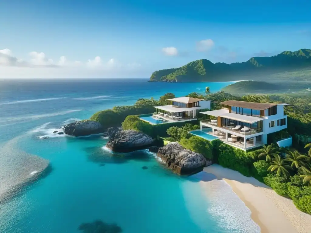 Villa de lujo en la playa: inversión costera exclusiva Invertir en propiedades costeras: lujosa villa frente al mar con piscina infinita y vistas panorámicas