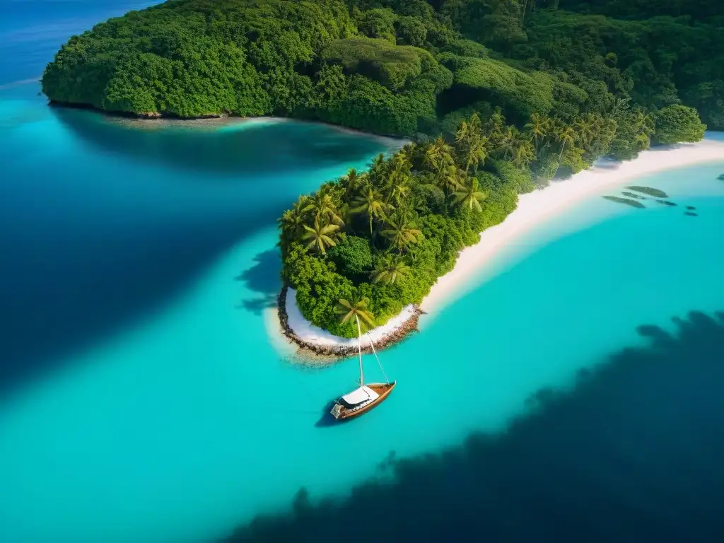 Propiedad costera de lujo con muelle privado y yate Propiedades costeras con muelle privado: Mansión lujosa con muelle, yate y aguas turquesa, rodeada de exuberante vegetación y playas de arena blanca