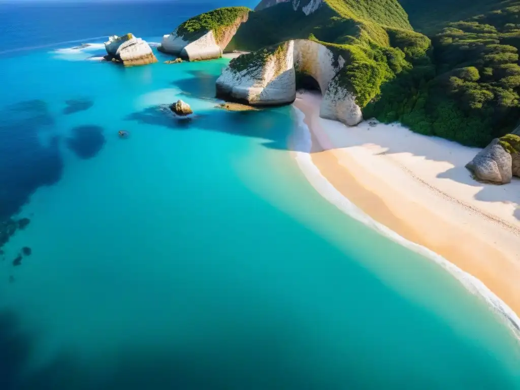 Paraíso oculto: playa virgen entre acantilados Descubre propiedades costeras ocultas tendencia: playa escondida entre acantilados con aguas turquesas