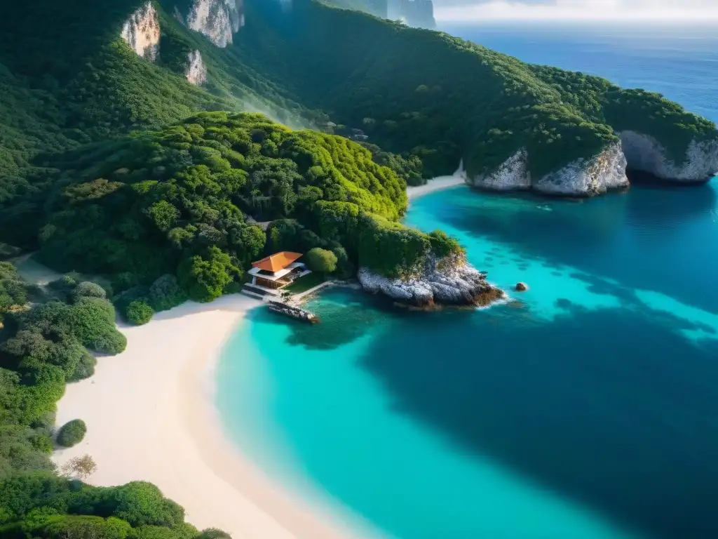 Propiedad de lujo en acantilado: paraíso costero exclusivo Propiedades costeras paradisíacas ocultas: lujosa villa en acantilado con playa privada y aguas turquesas