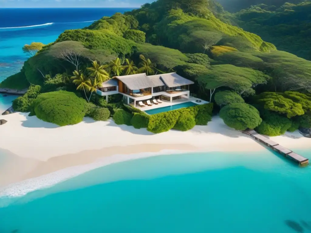 Paraíso costero: propiedad de lujo con playa privada y vistas espectaculares Propiedades costeras con playas privadas: Un paraíso de lujo frente al mar, con piscina infinita y muelle privado