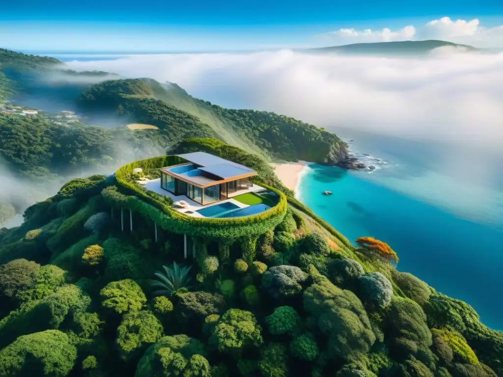 Arquitectura costera innovadora en armonía con la naturaleza Innovación en propiedades costeras: diseño sostenible, luz natural y armonía con la naturaleza
