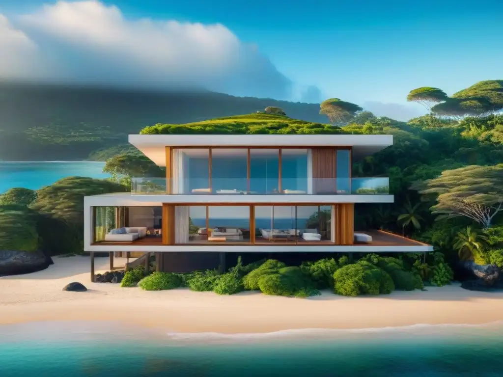 Residencia sostenible frente al mar: lujo y armonía con la naturaleza Invierte en propiedades costeras sostenibles: casa moderna con vista al mar, energía solar y sistema de recolección de agua de lluvia