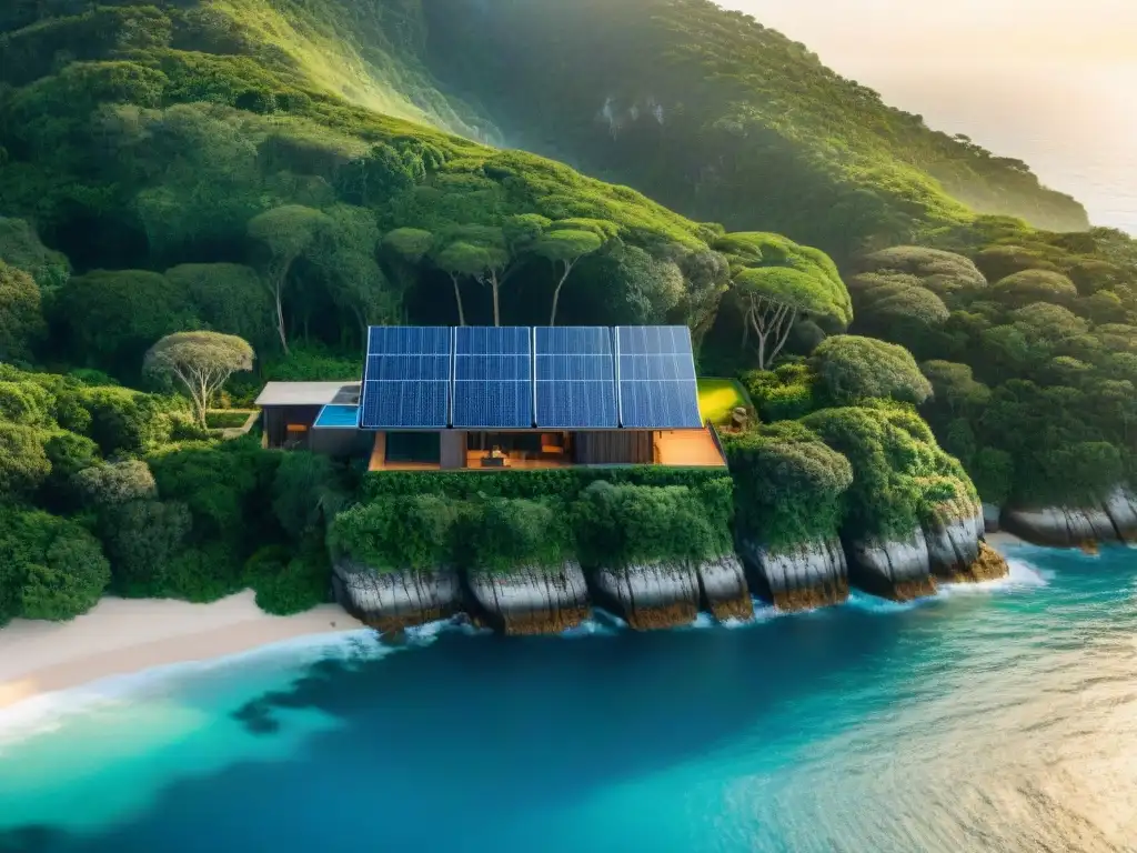 Arquitectura ecofriendly en propiedad costera: lujo sostenible junto al mar Invierte en propiedades costeras sostenibles: moderna arquitectura ecológica en armonía con la naturaleza