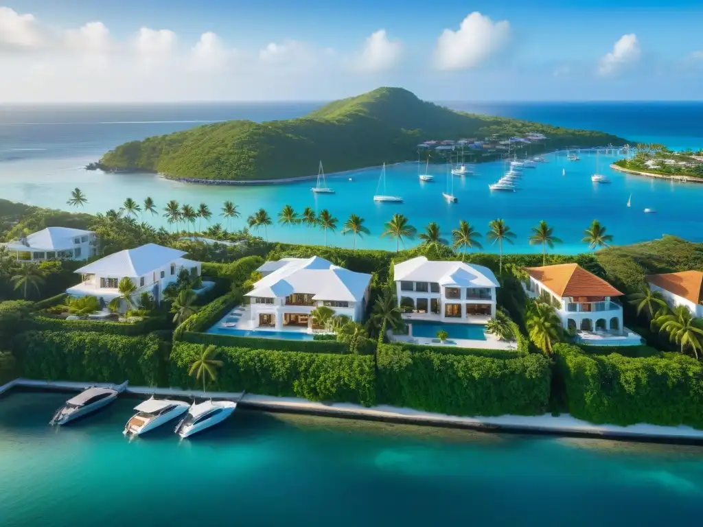Exclusivo paraíso costero: manjares marinos y lujo sereno Propiedades de lujo en comunidades costeras: Exclusivo enclave costero con mansiones, villas y jardines exquisitos frente al mar