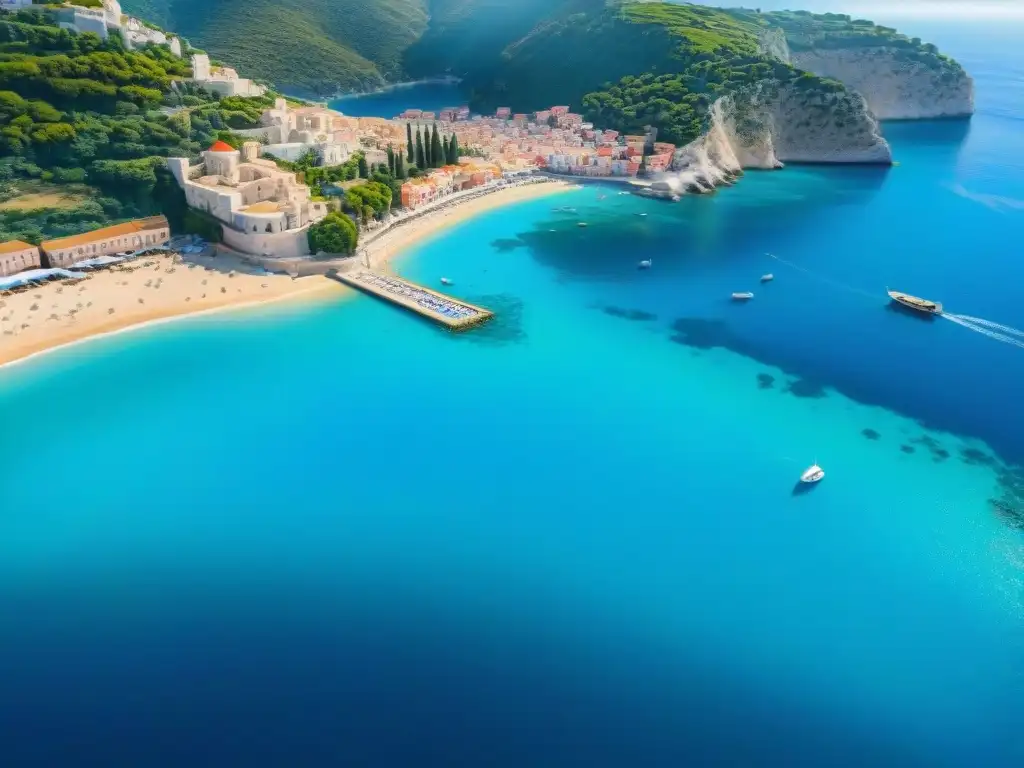 Encanto costero mediterráneo: aguas azules y pueblos pintorescos Un pueblo costero mediterráneo con encanto, vida saludable, aguas azules y playas doradas