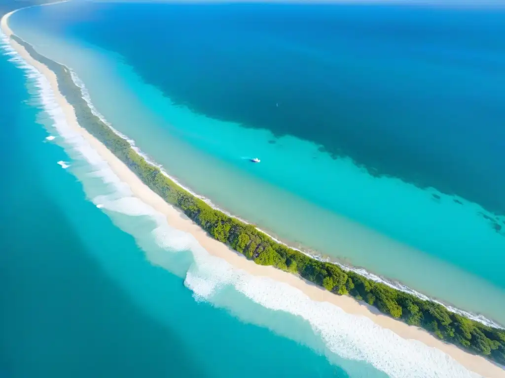 Propiedad costera de lujo: vista aérea impresionante Un refugio costero de ensueño entre aguas turquesas y exuberante vegetación