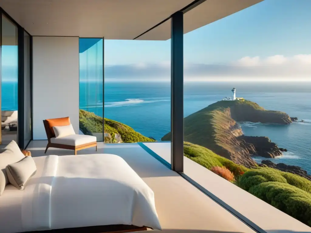 Residencia minimalista en acantilado: armonía entre modernidad y naturaleza Una residencia costera minimalista para vistas, integrando diseño moderno con belleza natural
