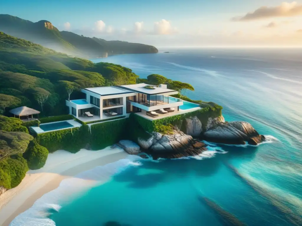 Mansión de lujo en acantilado con piscina infinita Residencia de lujo en acantilado con piscina infinita y vista al mar
