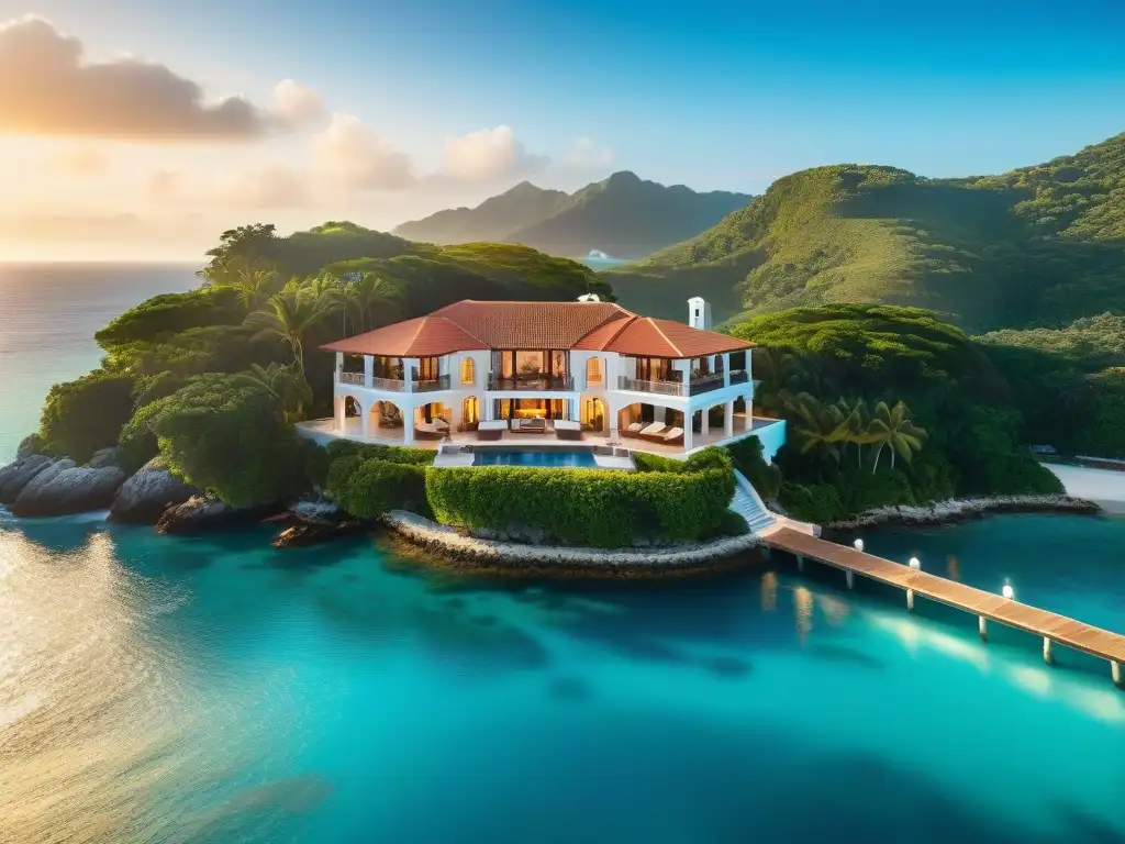 Mansión de lujo frente al mar: opulencia y exclusividad Residencia de lujo en la costa con pólizas premium propiedades lujo costeras