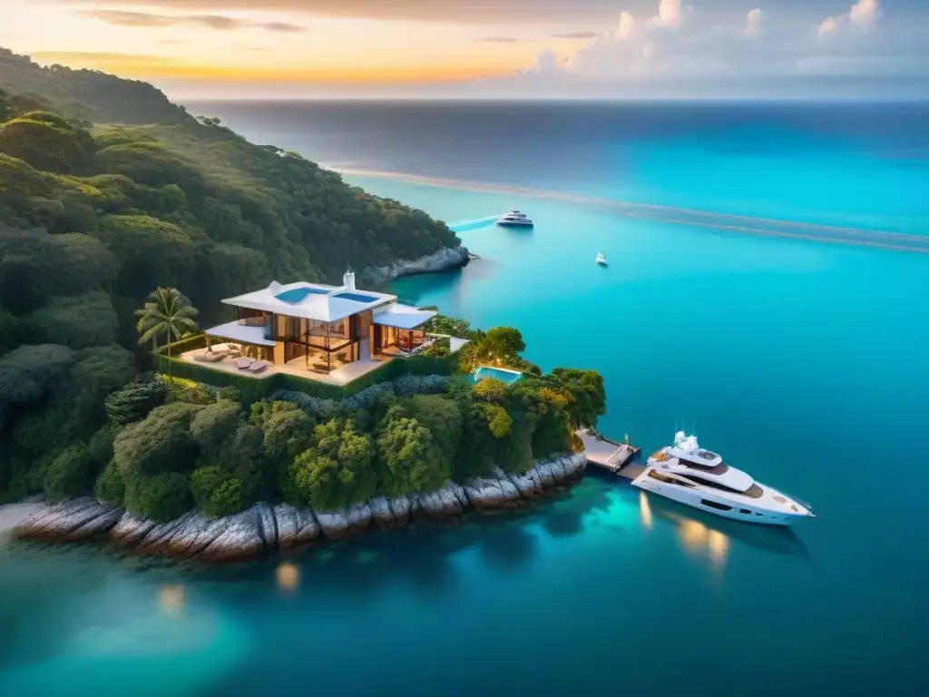 Espectacular mansión con piscina infinita en paraíso costero Residencia de lujo en la costa con seguros de lujo para propiedades costeras