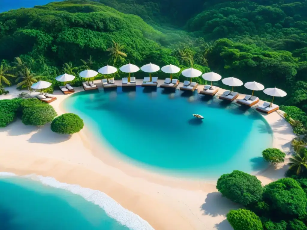 Resort de lujo frente al mar: paraísos exclusivos Resorts costeros de lujo exclusivos: Un paraíso exclusivo con villas elegantes, piscinas infinitas y playas de ensueño