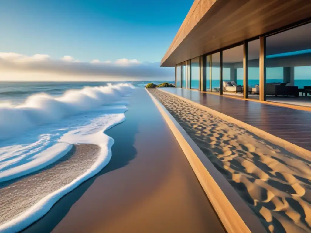 Revestimiento ecológico de vanguardia para protección costera Aplicación de revestimientos innovadores para propiedades costeras en una moderna casa frente a la playa