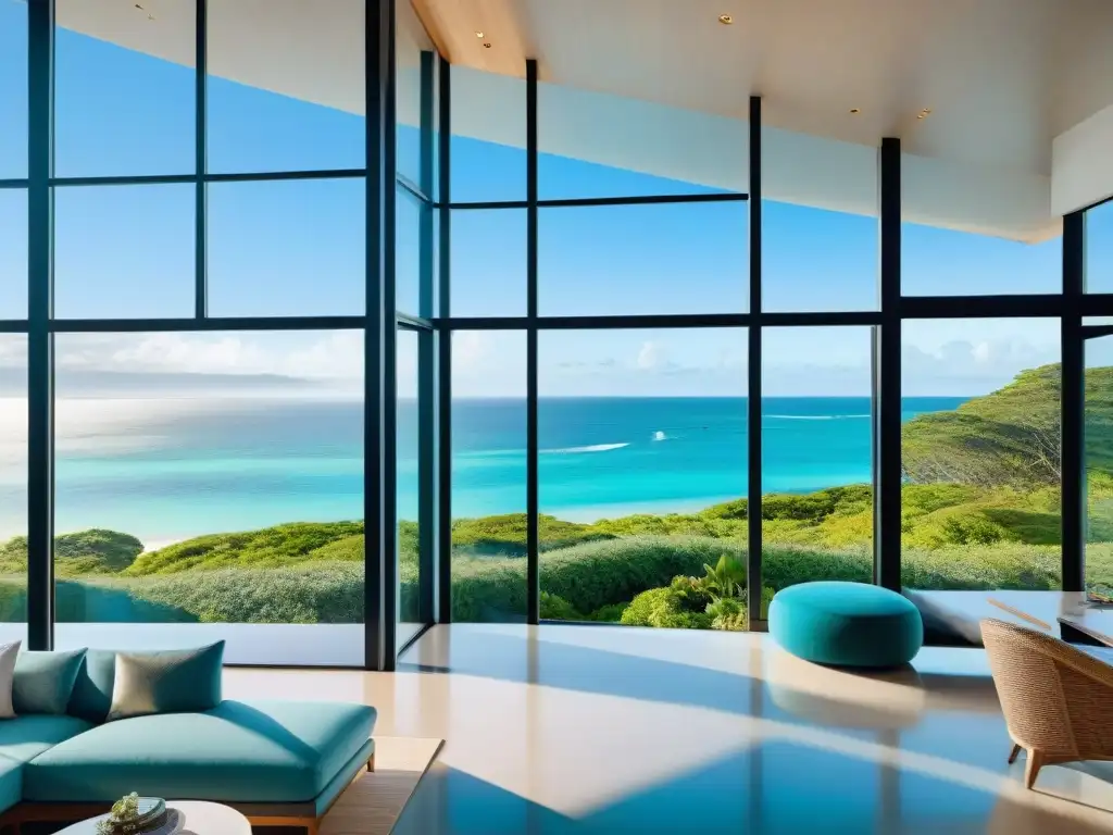 Refugio costero: hogar moderno con vistas al mar Un santuario costero con ventanas grandes que fusionan interior y naturaleza