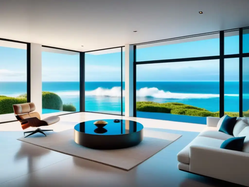 Smart Home de Lujo en la Costa: Tecnología y Naturaleza Soluciones domóticas inteligentes para propiedades costeras: moderno sistema smart home junto al mar
