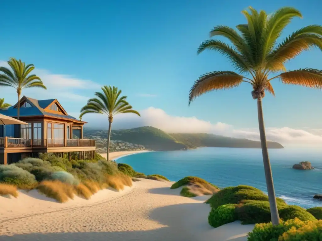 Subasta inmobiliaria costera: escena vibrante y detallada Subasta inmobiliaria en la costa: escena vibrante de pujas entre asistentes en un pintoresco pueblo costero