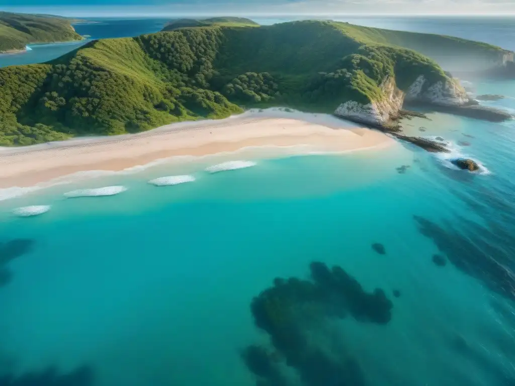 Costa salvaje: aguas turquesas, playas doradas y exuberante vegetación Tecnología que encuentra tu propiedad costera ideal: costa escarpada, aguas turquesas y playas doradas