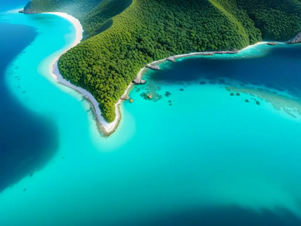 Costa prístina: ecosistema marino vibrante Turismo responsable conservación costera: Costa prístina con aguas turquesas, arrecifes de coral y vida marina vibrante