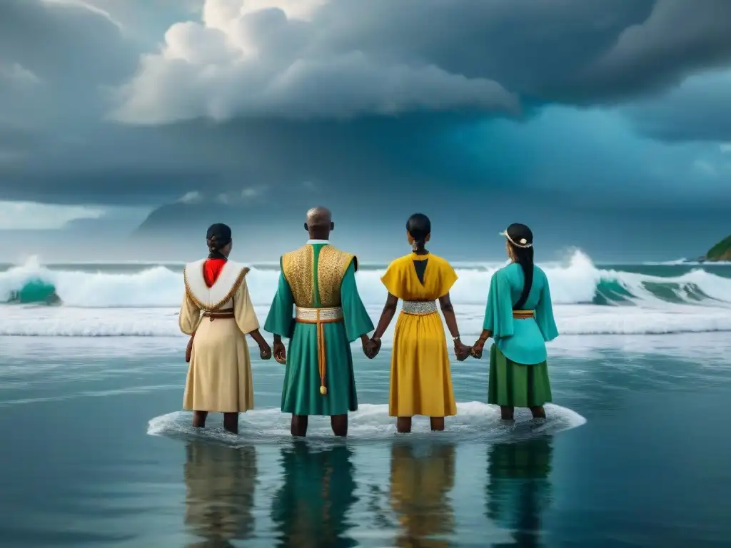 Guardianes costeros: unidos por la protección del mar Unidos en protección de aguas costeras, guardianes costeros se enfrentan a la tormenta con determinación