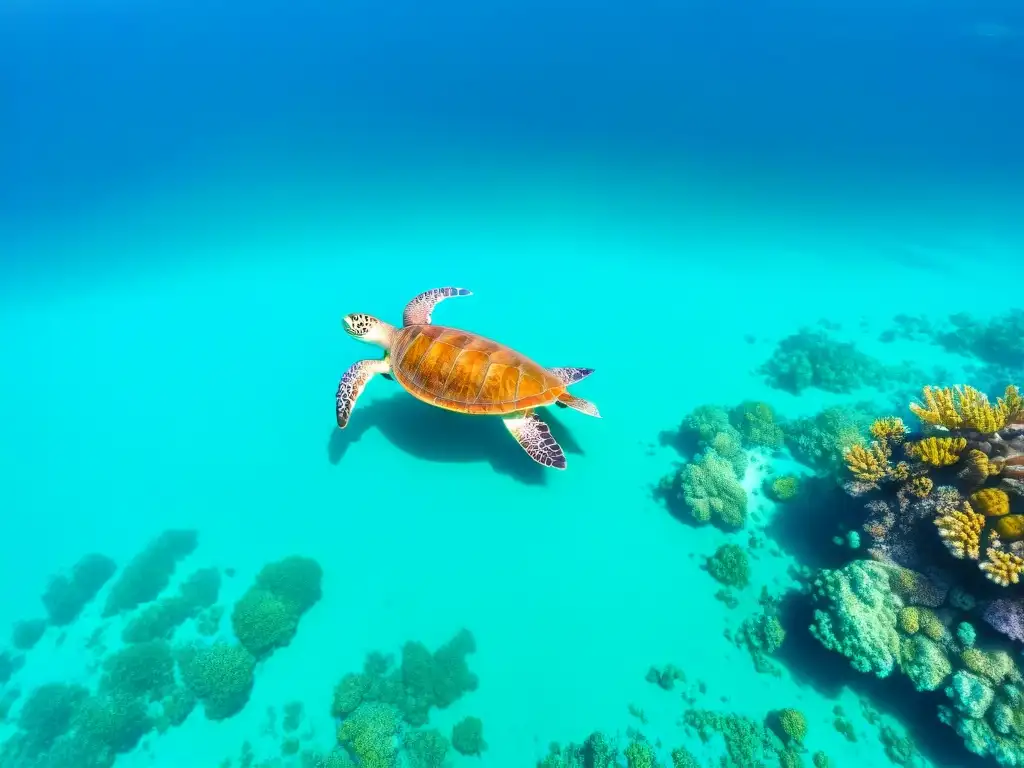 Arrecife de coral vibrante: vida marina en su esplendor Un vibrante arrecife de coral, lleno de vida marina, resalta la importancia de la conservación costera y la biodiversidad marina