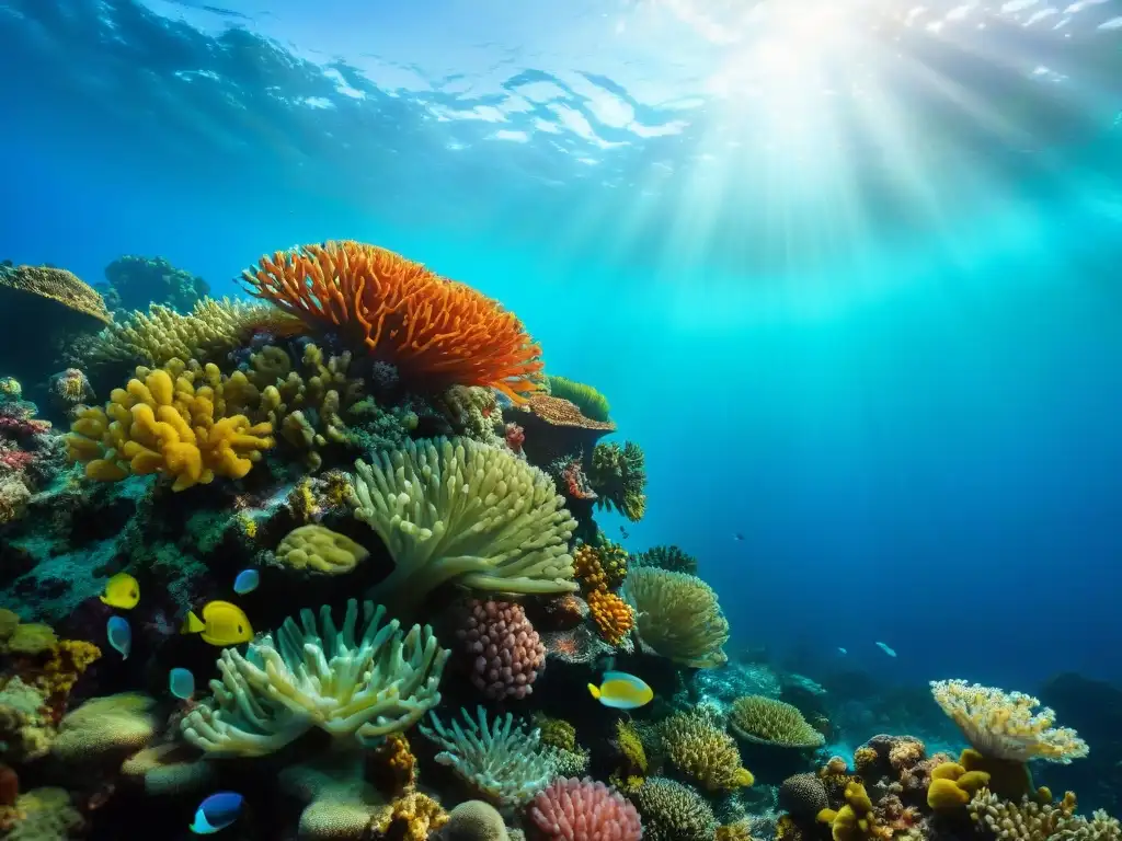 Arrecife de coral vibrante: biodiversidad marina en detalle Explora la biodiversidad marina en un vibrante arrecife de coral