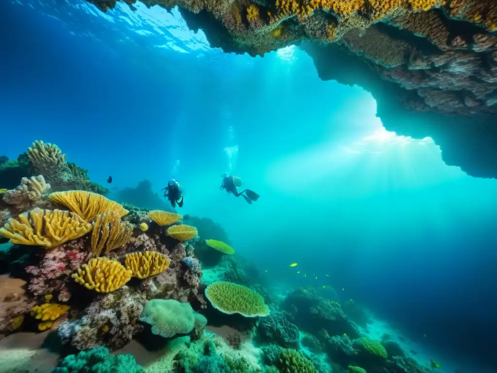 Maravillas submarinas: vida marina en cuevas costeras Un vibrante ecosistema marino en cuevas costeras