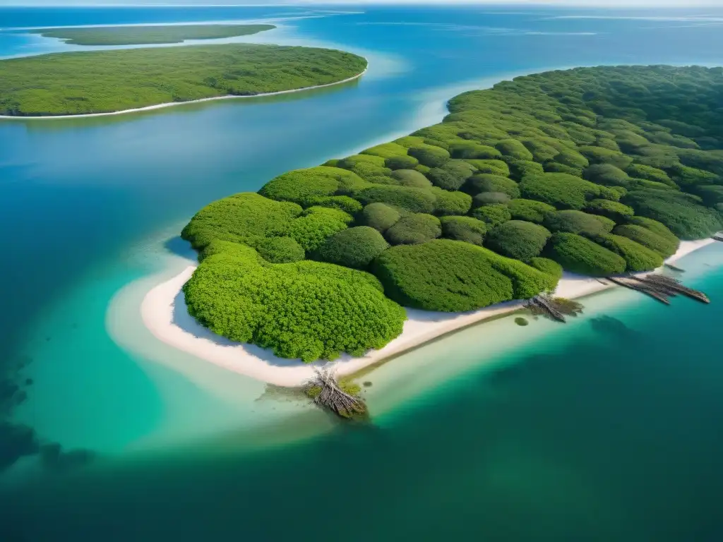 Costa ecológica: manglares, playas y vida marina en armonía Vibrante paisaje costero con diversidad de manglares, playas y aguas cristalinas