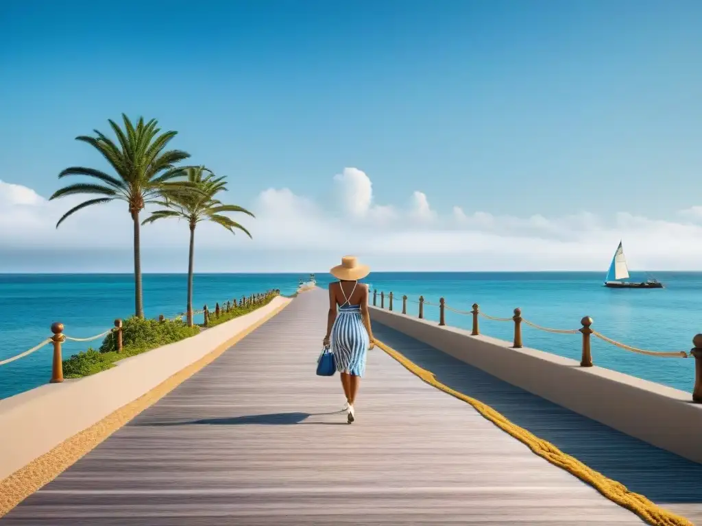 Estilo costero urbano: moda veraniega junto al mar Una vibrante pasarela costera con estilo marítimo street style, moda costera street style marítimo
