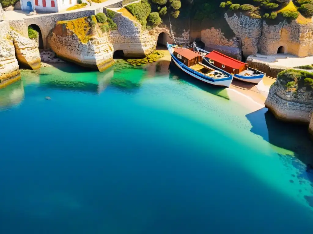 Paisaje costero de Portugal: barcos de pesca y tradición Vida junto al mar Portugal: Barcos pesqueros coloridos en la costa, casas tradicionales y pescadores en armonía con el océano Atlántico