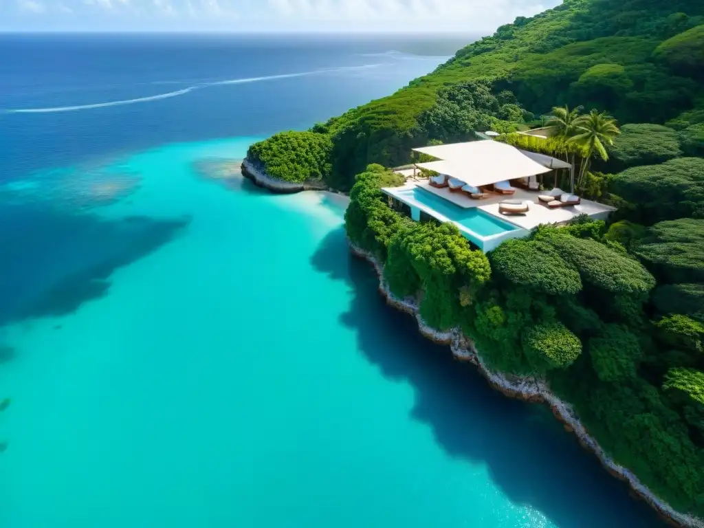 Villa de lujo en acantilado: exclusividad frente al mar Villa de lujo en acantilado con piscina infinita y vista al mar