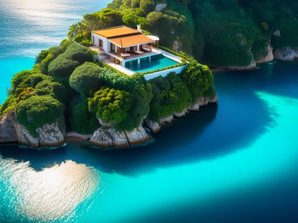 Villa de lujo en acantilado: paraíso costero con piscina infinita privada Villa de lujo en acantilado con piscina infinity y vista al mar