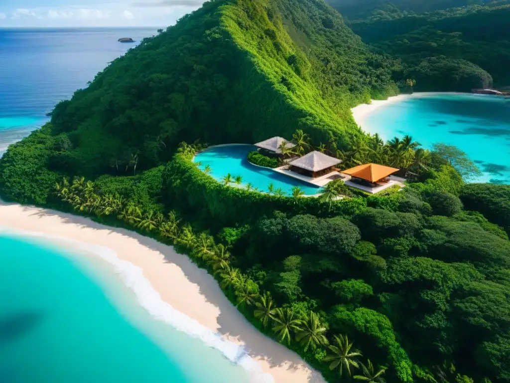 Villa de lujo frente al mar: paraíso costero Villa de lujo en la costa con vistas panorámicas al mar y exuberante vegetación tropical
