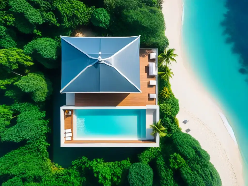Villa de lujo frente al mar con piscina infinita privada y vistas paradisíacas Villa moderna con piscina infinita privada y playa de arena blanca