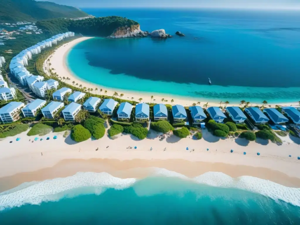Costa paradisíaca: playa de ensueño con villas y palmeras Villas lujosas y playas encantadoras con préstamos para propiedades costeras seguras