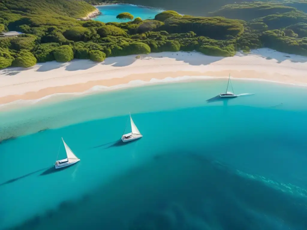 Costa de lujo: villas frente al mar y aguas turquesas Vista aérea de una costa pintoresca con lujosas propiedades frente al mar, aguas turquesas y palmeras
