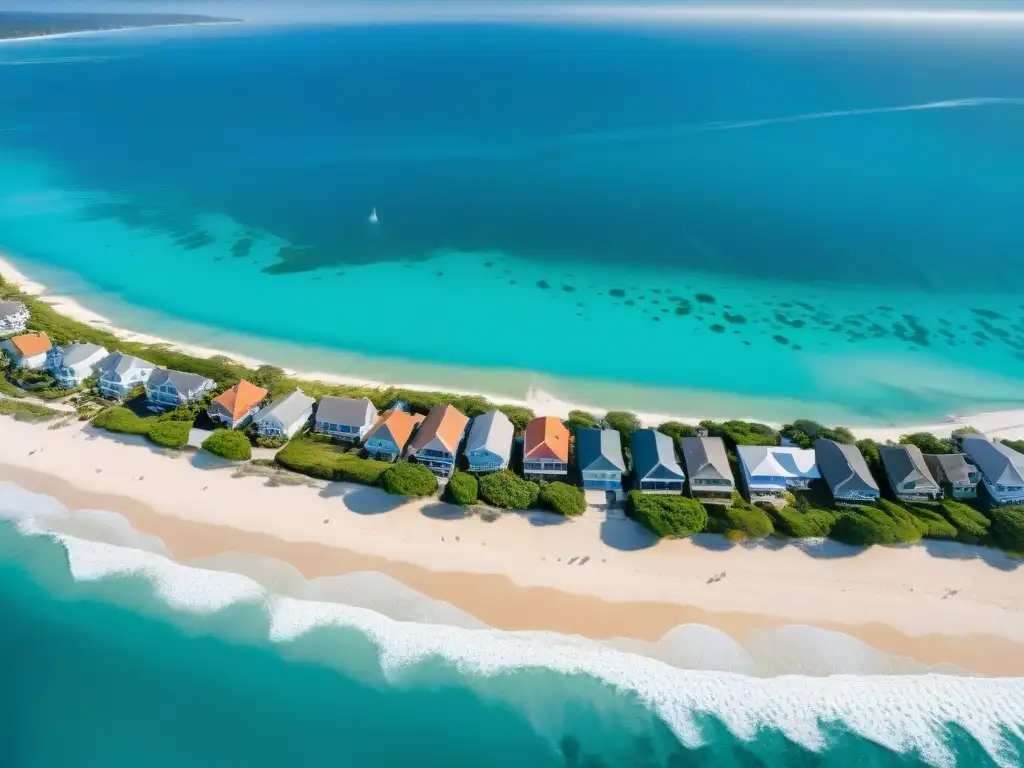 Costa de ensueño con propiedades lujosas y vistas al mar Vista aérea de costa con propiedades lujosas y seguro costero propiedades costeras protección