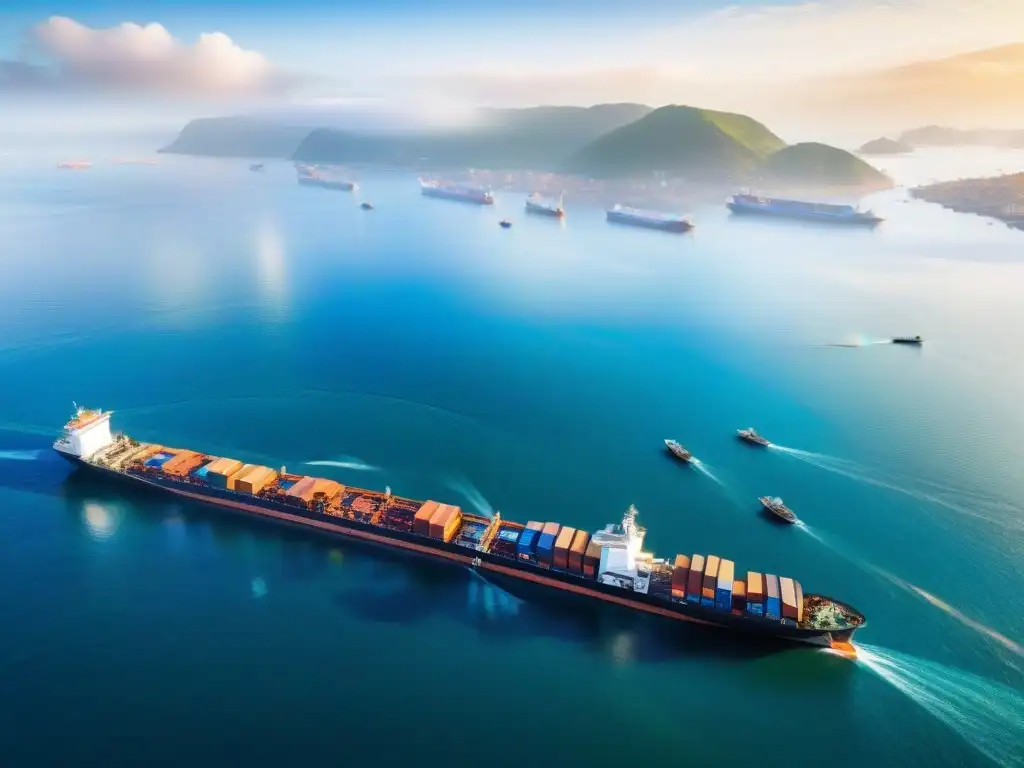 Vista aérea impresionante de ciudad costera en país en desarrollo con mercados tradicionales y rascacielos modernos