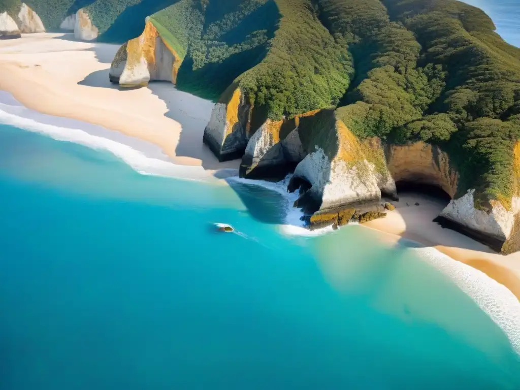 Costa salvaje: belleza y biodiversidad marina en equilibrio Una vista aérea impresionante de la costa, con la interacción entre el océano y la tierra