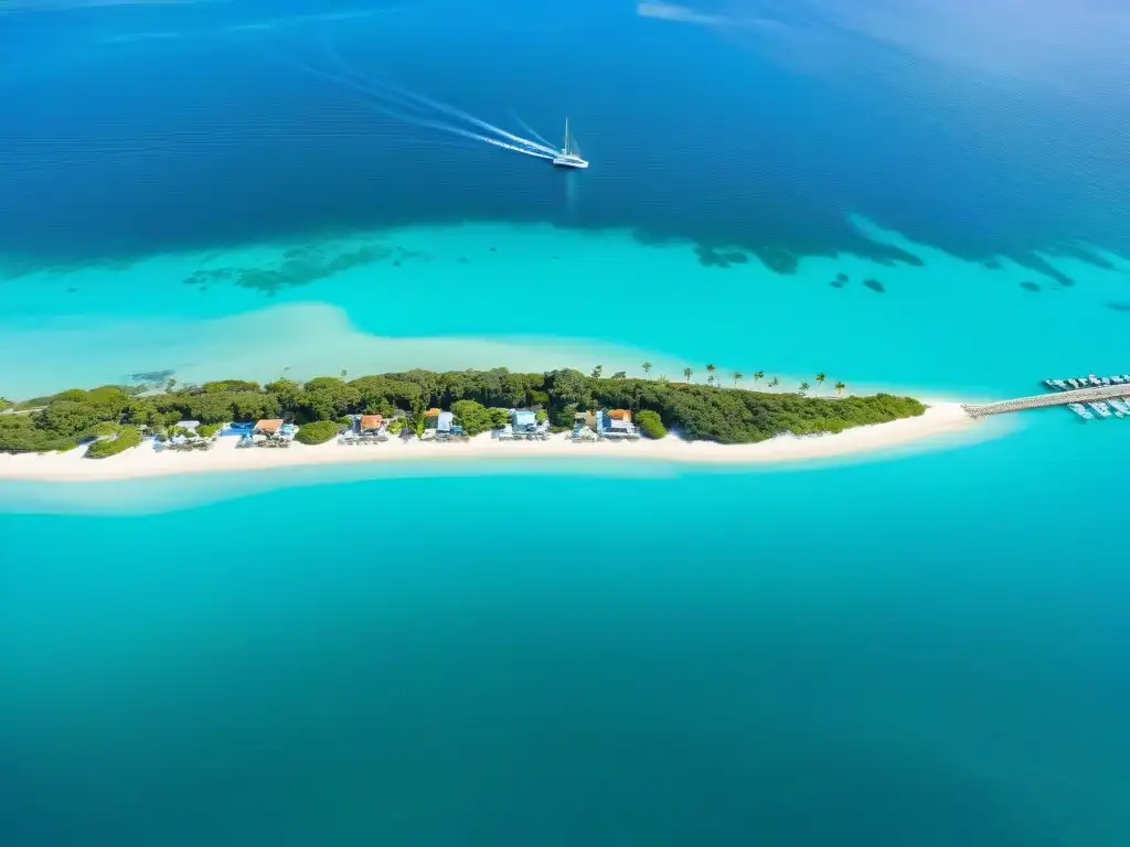 Paraíso costero: aguas turquesas y propiedades de lujo Vista aérea impresionante de propiedades costeras, aguas turquesas y playas