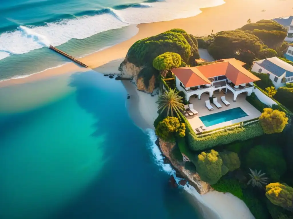 Exclusivas mansiones en Malibú: lujo frente al mar Vistas aéreas de propiedades de lujo en Malibú con historia éxito inmobiliario Malibú