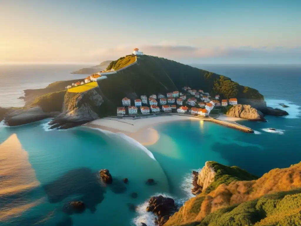 Propiedades costeras al amanecer: diversidad y lujo Vistas panorámicas de propiedades costeras al amanecer, representando opciones de financiación en ubicaciones diversas